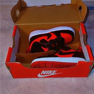 Nike Kids Red and Black Sneakers